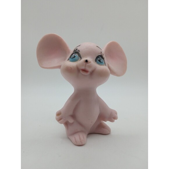 Vintage Brinns Pink Mouse Figurine Japan Pittsburg Pennsylvania Porcelain Bisque - Picture 8 of 8